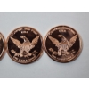 Image 7 : 3 - 1 AVDP Ounce .999 Fine Copper Rounds: 9/11, Colt 45, & M16 Rifle Designs (3 oz Total) Mint Cond.