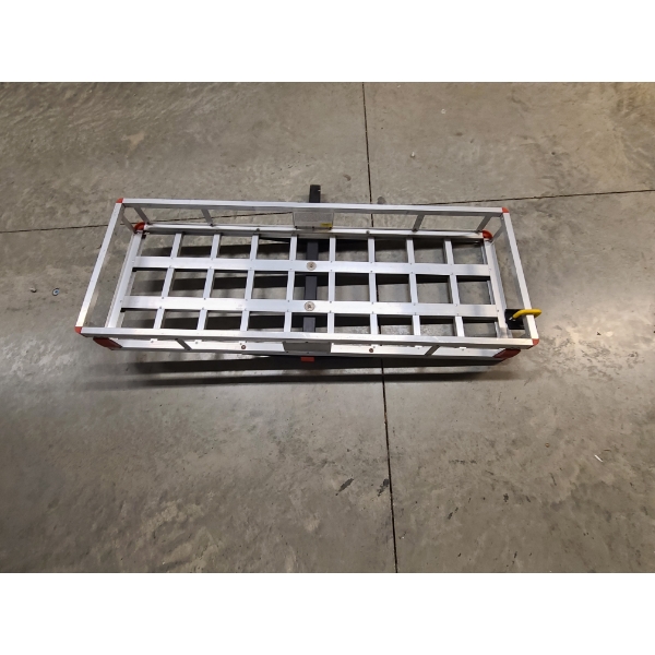 Aluminum cargo carrier, designed to support up to 500 lbs and fit into a standard 2-inch hitch
