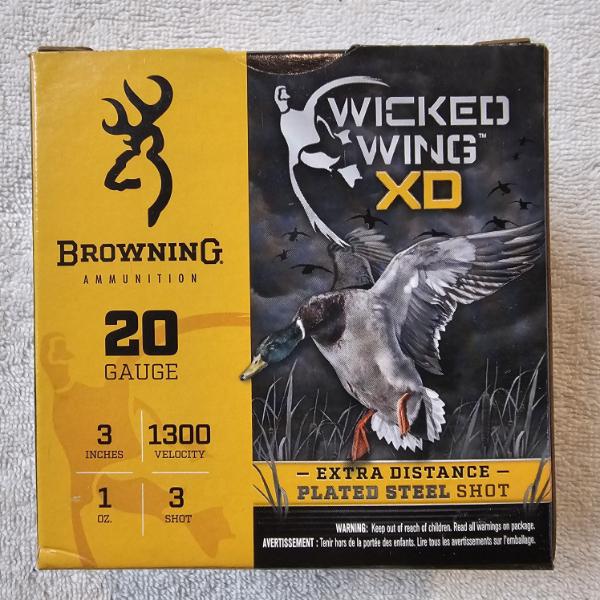 Box of Browning Wicked Wing XD 20 Gauge Waterfowl Ammunition (see description)