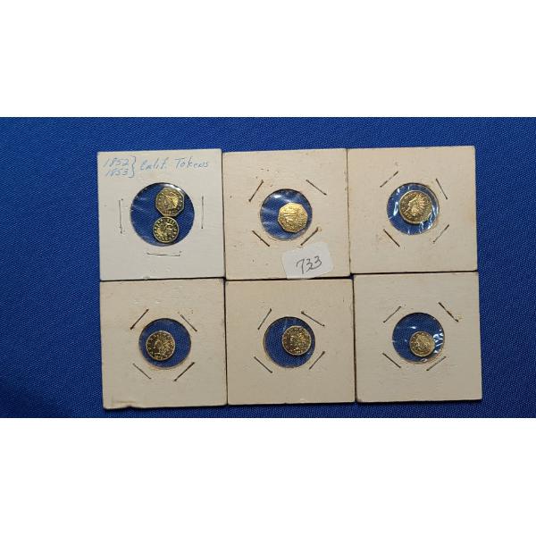 (7) Assorted California Gold Coins 