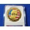 Image 2 : 2018 Donald Trump President of the U.S. "Build the Wall" U.S./Mexico Challenge Coin 