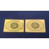 Image 4 : Two FR-1230 First Issue 5 Cents Fractional Postage Currency Straight Edges With Monogram