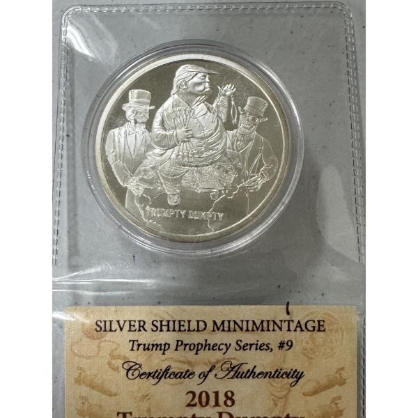 2018 Trumpty Dumpty One Troy Ounce .999 Pure Silver Uncirculated Coin - Mint Condition