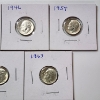 Image 4 : x10 Assorted Years United States 90% Silver Mercury & Roosevelt Dimes - Face Value: $1.00