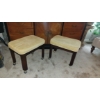 Image 1 : Pair Of Upholstered Ottomans On Wheels 22" x 18" x 16" - Excellent