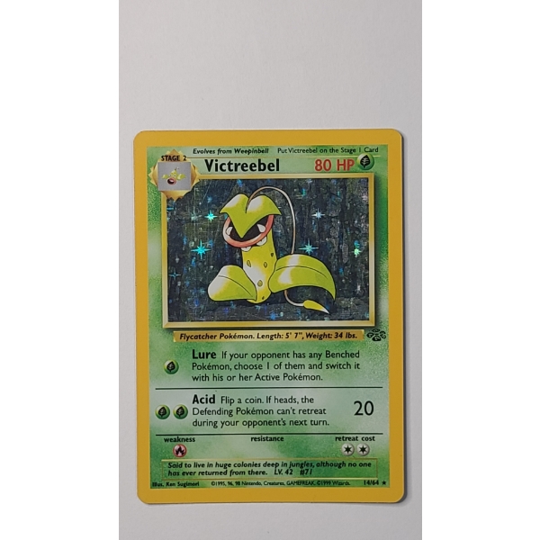 1999 Victreebel #14/64 HOLO RARE Pokemon Trading Card From The Jungle Set - Near Mint Condition 