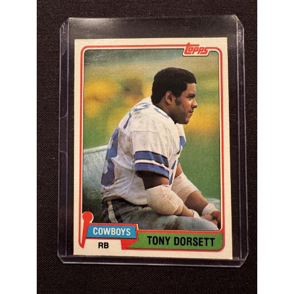 1981 Topps Tony Dorsett Dallas Cowboys Football Card - High Grade Card