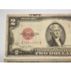 Image 2 : Two U.S. Notes: 1928-G $2 Red Seal Note & 1935-H $1 Blue Seal Silver Certificate 