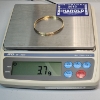 Image 4 : Gorgeous 14K Gold Engraved Bangle Bracelet Total Weight: 3.7g