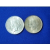 Image 1 : x2 Silver Peace Dollars - 1923 & 1922