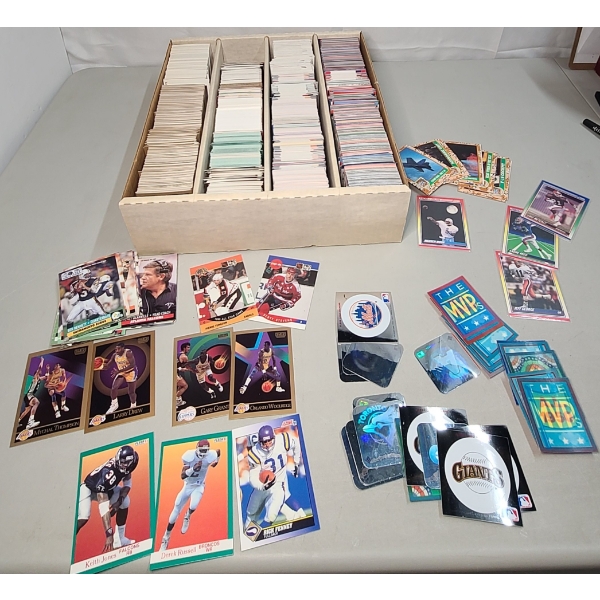 Large Collection Of Assorted 1990's Sports Trading Cards & More -Football, Basketball, Hockey