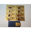 Image 1 : x8 Assorted WWE Stone-Cold Steve Austin $100 999999 24K Gold Foil Banknotes Set w/ CoA