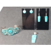 Image 1 : Earring Sets, Necklace Pendant & Bangle Bracelet With Sterling Silver- Total Weight: 41.3g