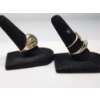 Image 4 : Three Gorgeous 10K Gold Rings with Diamonds - Various Sizes - TW: 8.9g
