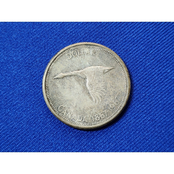 1967 Canada Centennial 80% Silver Dollar / ASW: 0.6oz