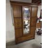 Image 1 : *Pick Up At Mantua Home-No Shipping Available* Vintage Gorgeous 7'x18''x47'' Mirrored Oak Wardrobe I