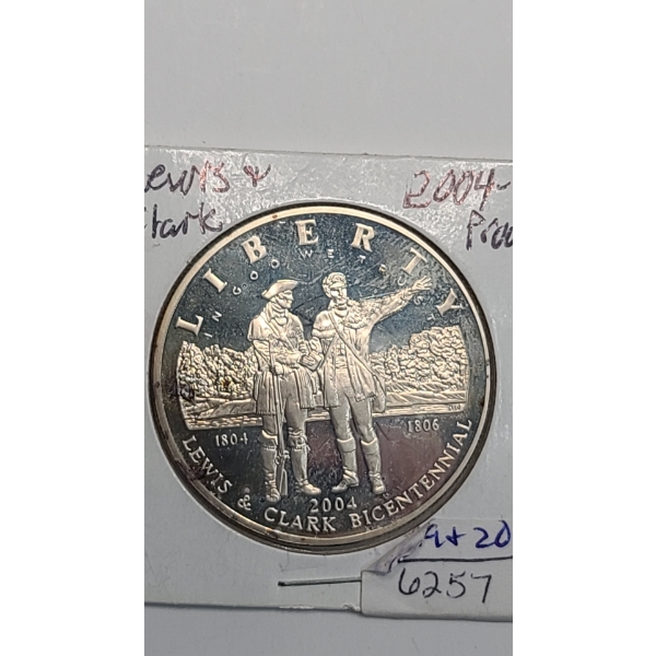 2004-P Lewis & Clark Bicentennial Commemorative 90% Silver Proof Dollar