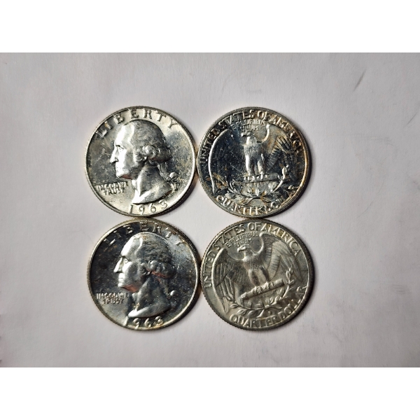 $1.00 Face Value in 90% Silver Quarters - Brilliant Condition