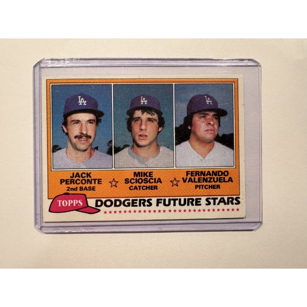 1981 Topps Fernando Valenzuela ROOKIE Baseball Card In Protective Holder - Mint Condition