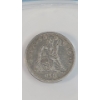 Image 2 : ANACS AU 50 1862 90% Silver Seated Liberty Quarter