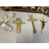 Image 3 : Nativity Scene with Miscellaneous Religious Items - Palm Crosses - Mary & Mary with Jesus