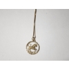 Image 3 : 14K Yellow Gold Horse Pendant Necklace - 16in - TW: 2.0g