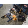 Image 2 : Ryobi 18 Volt Circular Saw, Drill, Battery, Charger And Tote 
