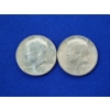 Image 1 : x2 1964 90% Silver Kennedy Half Dollars FV: $1.00