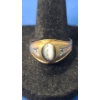 Image 8 : Men's 10K Gold Black Cats Eye Ring - Size: 10.5 - Weight: 4.1g