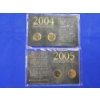 Image 1 : 2045 & 2005 Jefferson Gold-Plated Commemorative Nickels in Sealed Plastic Holders
