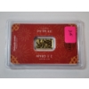 Image 3 : Asahi Refining Lunar Calendar Series 2.5g .9999 Fine Gold Bar In Sealed Package 