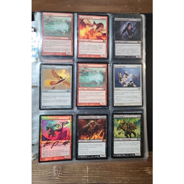 Book Of Assorted Magic The Gathering Cards Including Signed, Holos, Rares & Common Cards