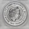 Image 2 : PCGS MS70 2017 P Tuvalu 2 Dollars Lt. Commander Worf Antique Finish 2 Ounce 9999 Fine Silver Coin