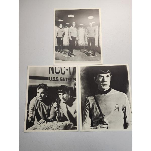 Three 8x10in Vintage Promotional Star Trek Photographs