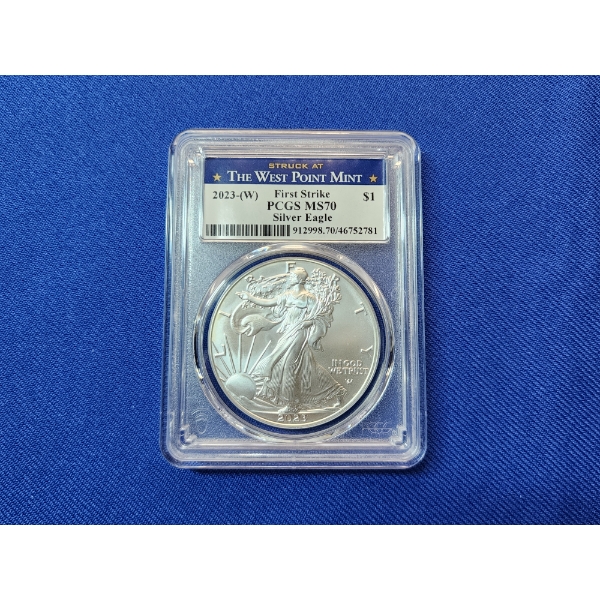 2023-W "First Strike" Silver Eagle PCGS MS 70 1 oz Fine Silver