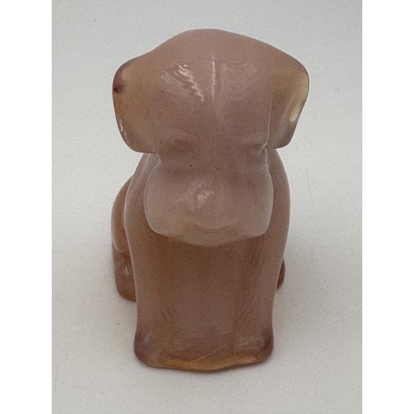 Adorable Degenhart Vintage Glass Dog Figurine -Crown Tuscan