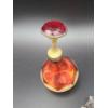 Image 3 : 5 Vintage Perfume Bottles with Stoppers - Very Unique and Fun! Red, Blue, Purple, Clear