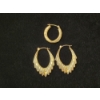 Image 1 : 14K Yellow Gold Pair of Textured Hoop Earrings & One Loose 14K Hoop Earring TW: 2.0g