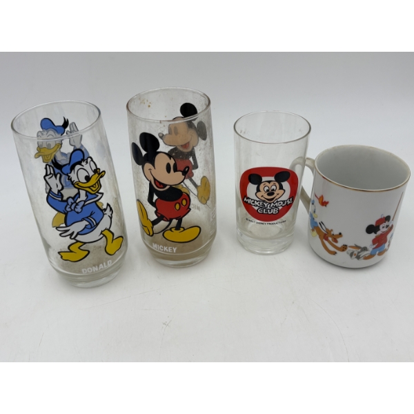 Disney Glassware - Donald Duck - Mickey - Mickey Mouse Club - Coffee Mug with Disney Characters 