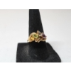 Image 1 : Stunning 10K Yellow Gold Ring with Colorful Pear-Shaped Stones - Size 7 - Total Weight: 3.8g