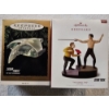Image 1 : Star Trek - 2 Hallmark Keepsakes Ornaments - Romulan Warbird and "The Naked Time" with Boxes