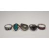 Image 1 : (5) Women's Sterling Silver Rings - Sizes 6/7 - Total Weight: 18.9g