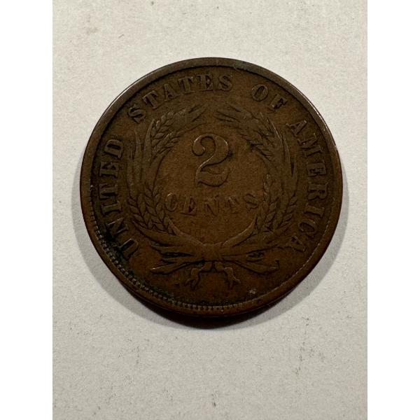 1865 United States Of America TWO CENT Coin - Great Piece Of History