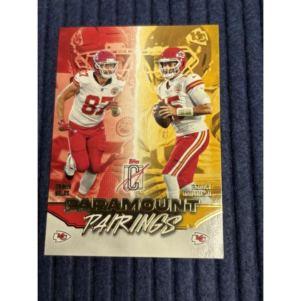 Travis Kelce & Patrick Mahomes II Topps - Paramount Pairings Trading Card in Sleeve- Topps 2025