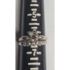 Image 6 : 14K White Gold Bridal Set Ring With Empty 4 Prong Solitaire Head & Diamonds -Size 6.5 - Weight: 4.6g