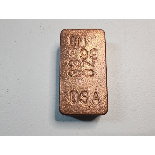 Incredible 33 Ounce .999 Fine Copper Bar - 30.76 ozt