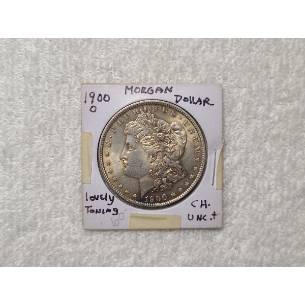 1900-O Morgan Silver Dollar With Lovely Toning