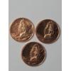 Image 1 : (3) 2025 Heimerle & Meule 1/4 oz .999 Fine Copper Ascension Island Sailing Ship Rounds