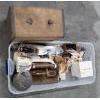 Image 1 : Large Collection Of Vintage Items Including Singer Sewing Machine, Movies In Tins, Glass Ink Bottles