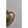 Image 2 : 14K Yellow Gold Two-Tone Heart-Shaped Textured Locket Pendant - Weight: 2.2g
